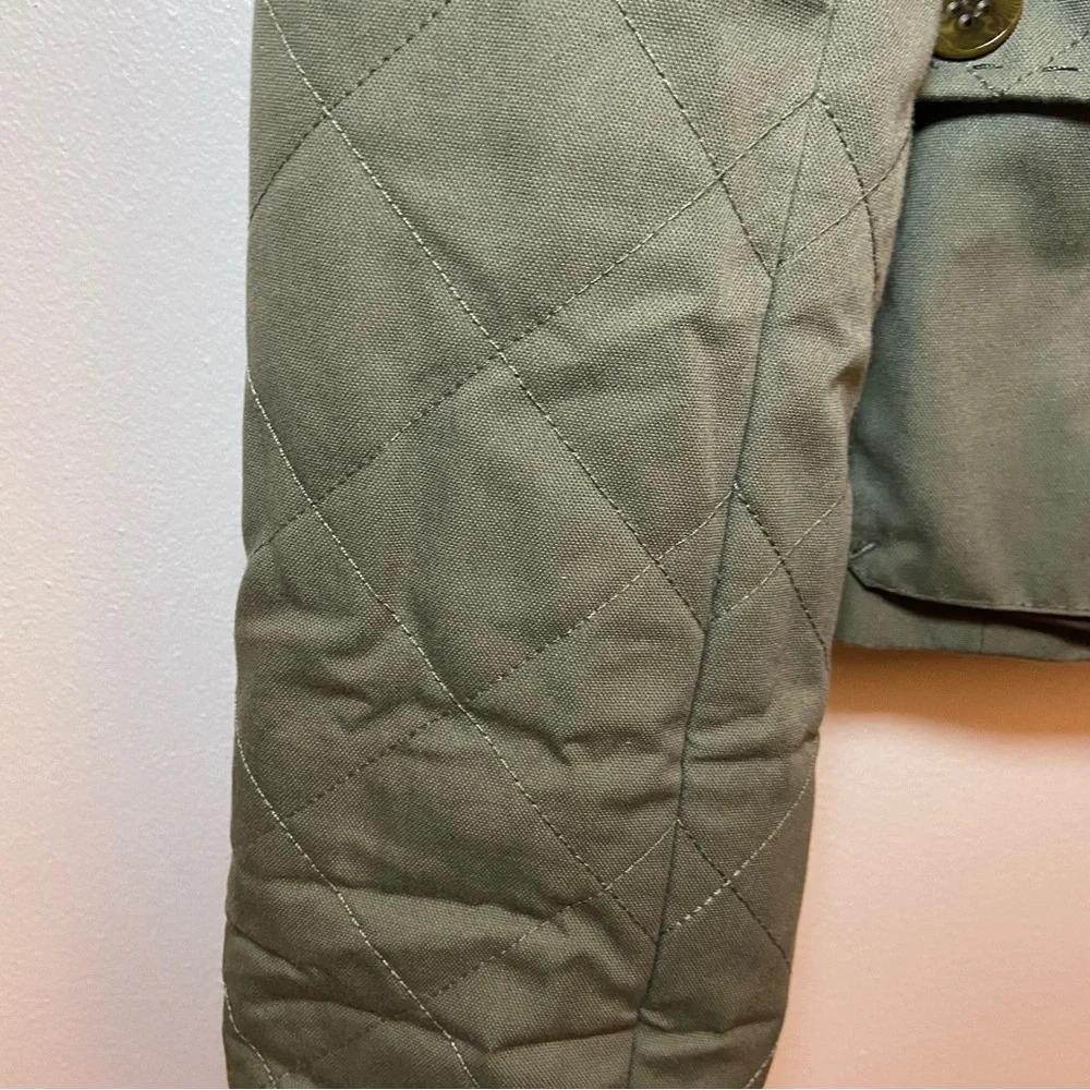 BCBGMAXAZRIA Runway Military Utility Jacket Y2K Grunge Boho Army Olive Green XS - Picture 4 of 16